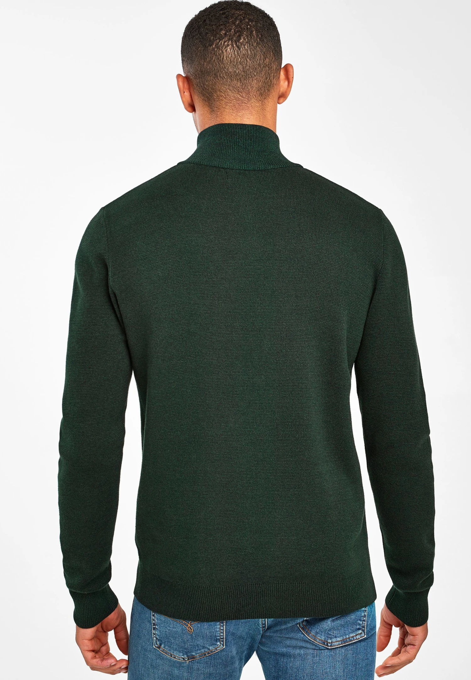 Next Premium Zip Neck- Trui - Green - Afbeelding 2
