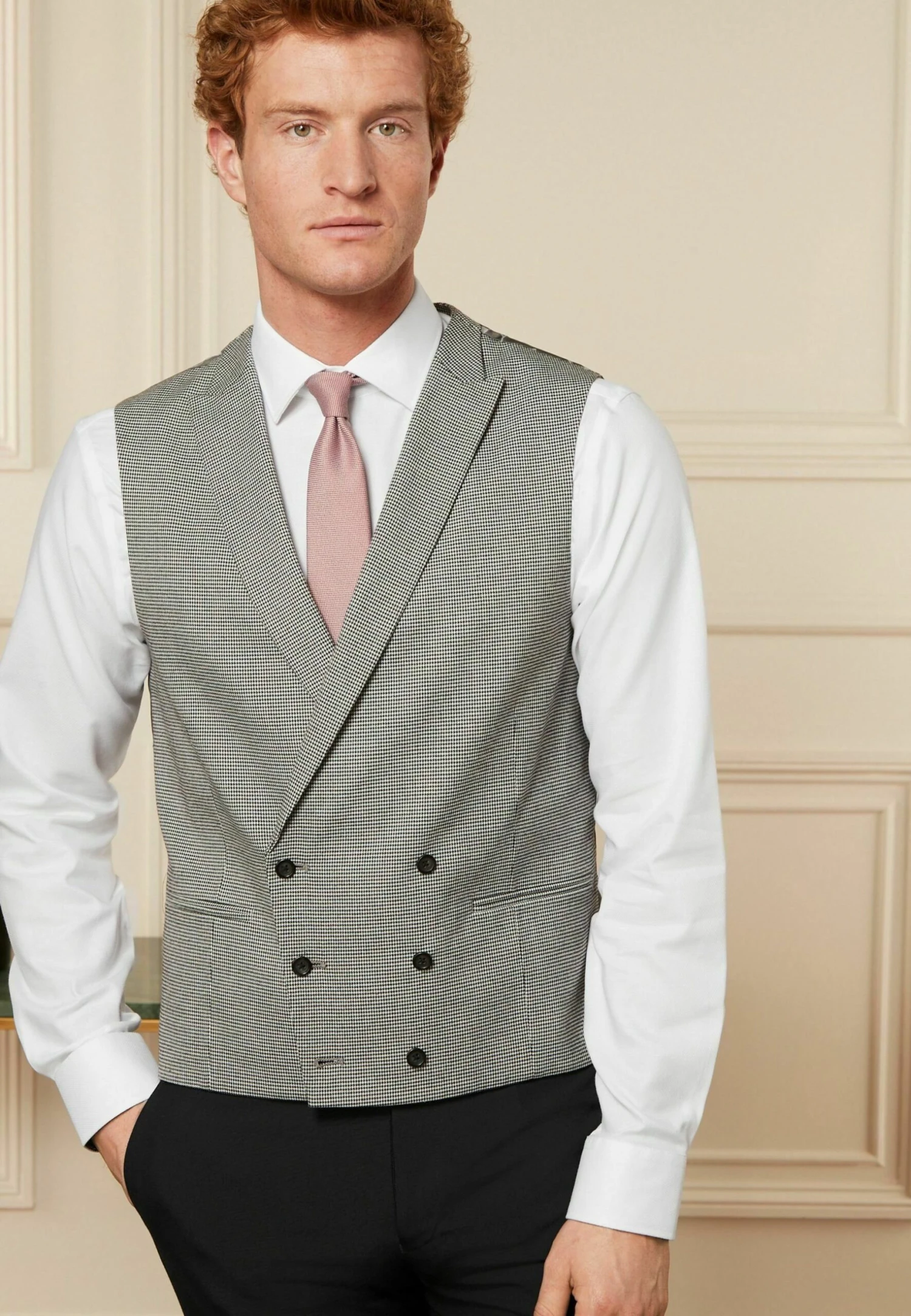 Next Morning Standard - Bodywarmer - Grey Puppytooth