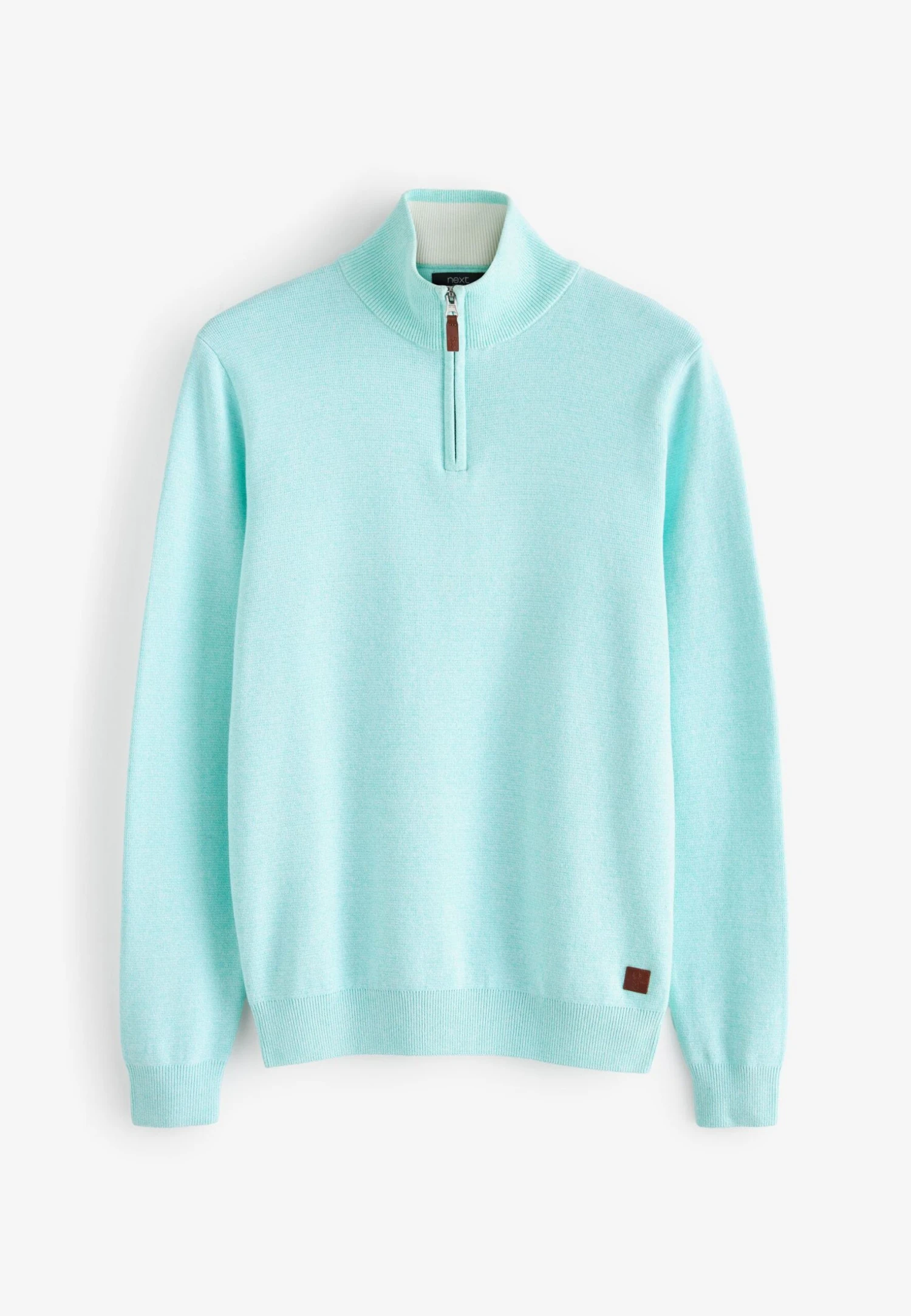 Next Premium Zip Neck- Trui - Mint Green - Afbeelding 4