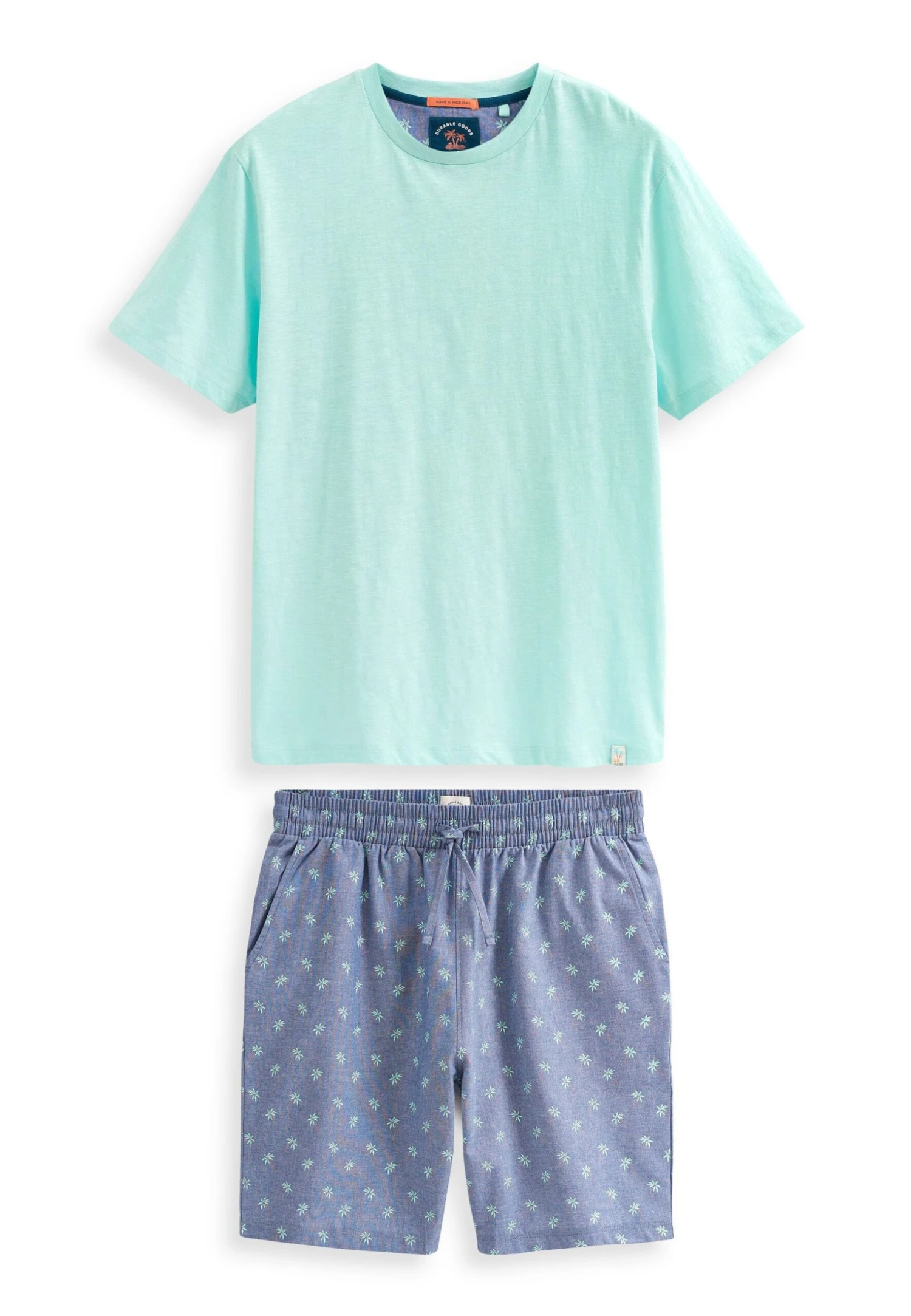 Next Set LightweightStandard - Pyjama - Green Blue Palm Tree - Afbeelding 5