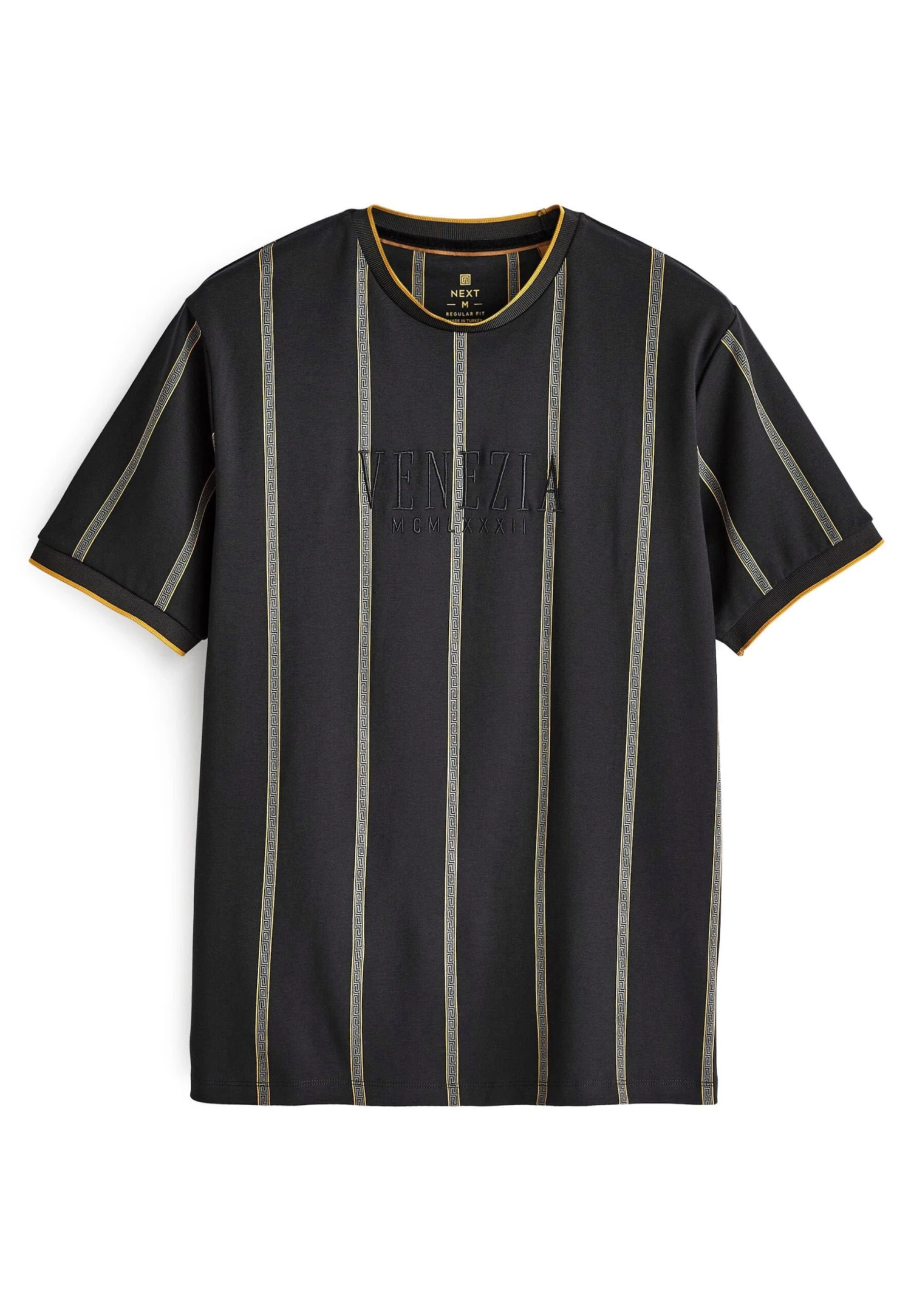 Next Vertical Stripe Standard - T-Shirt Print - Black Gold - Afbeelding 5