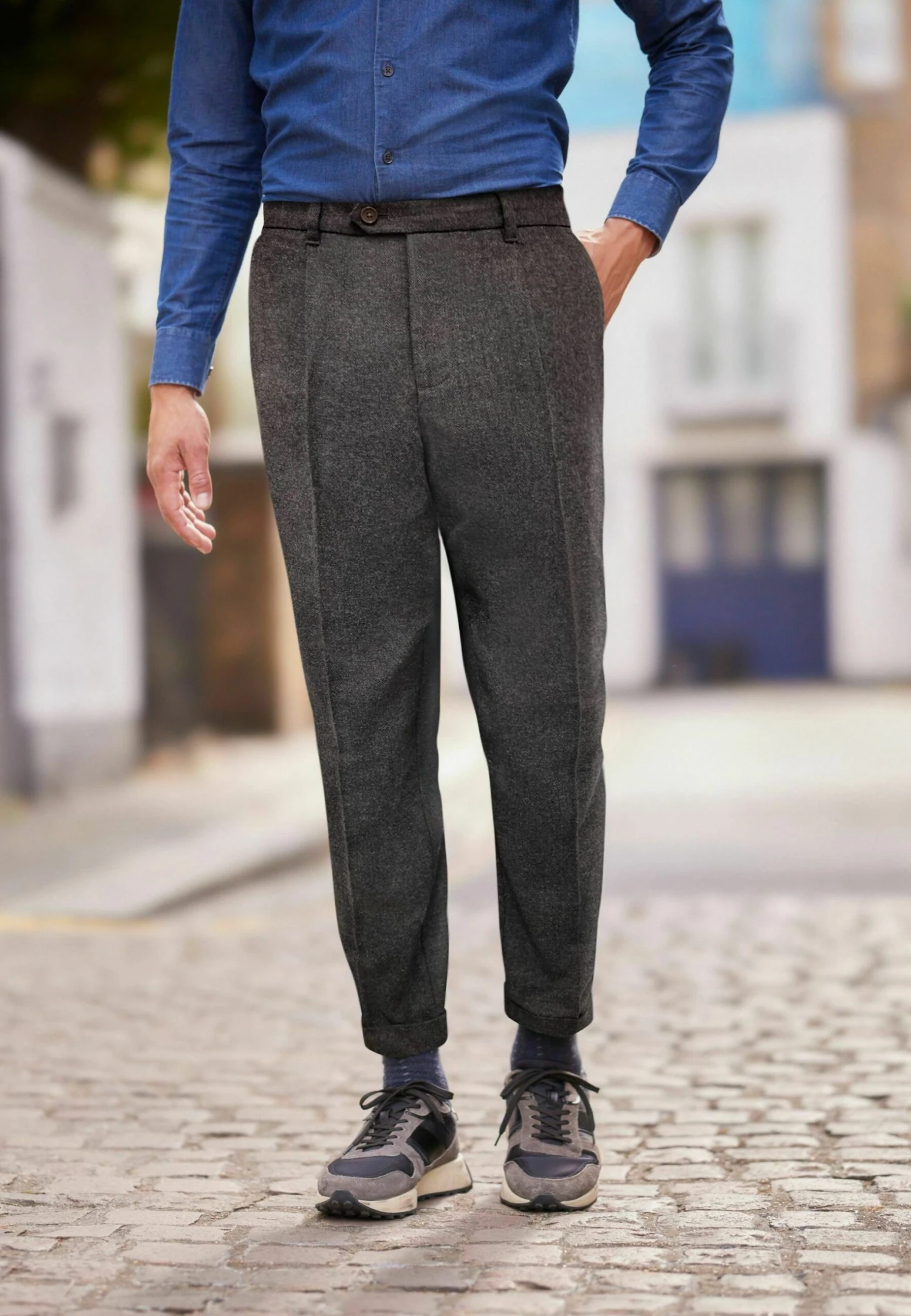 Next Pleated Nova Fides Formal Tapered Fi - Broek - Brown - Afbeelding 2