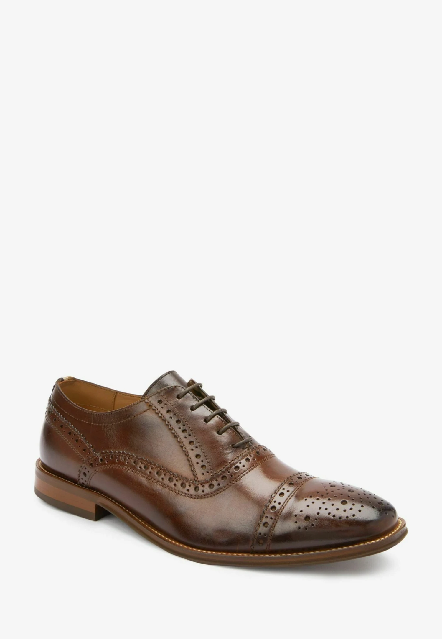 Next Oxford Square Toe Cap Brogues Standard - Veterschoenen - Brown - Afbeelding 2