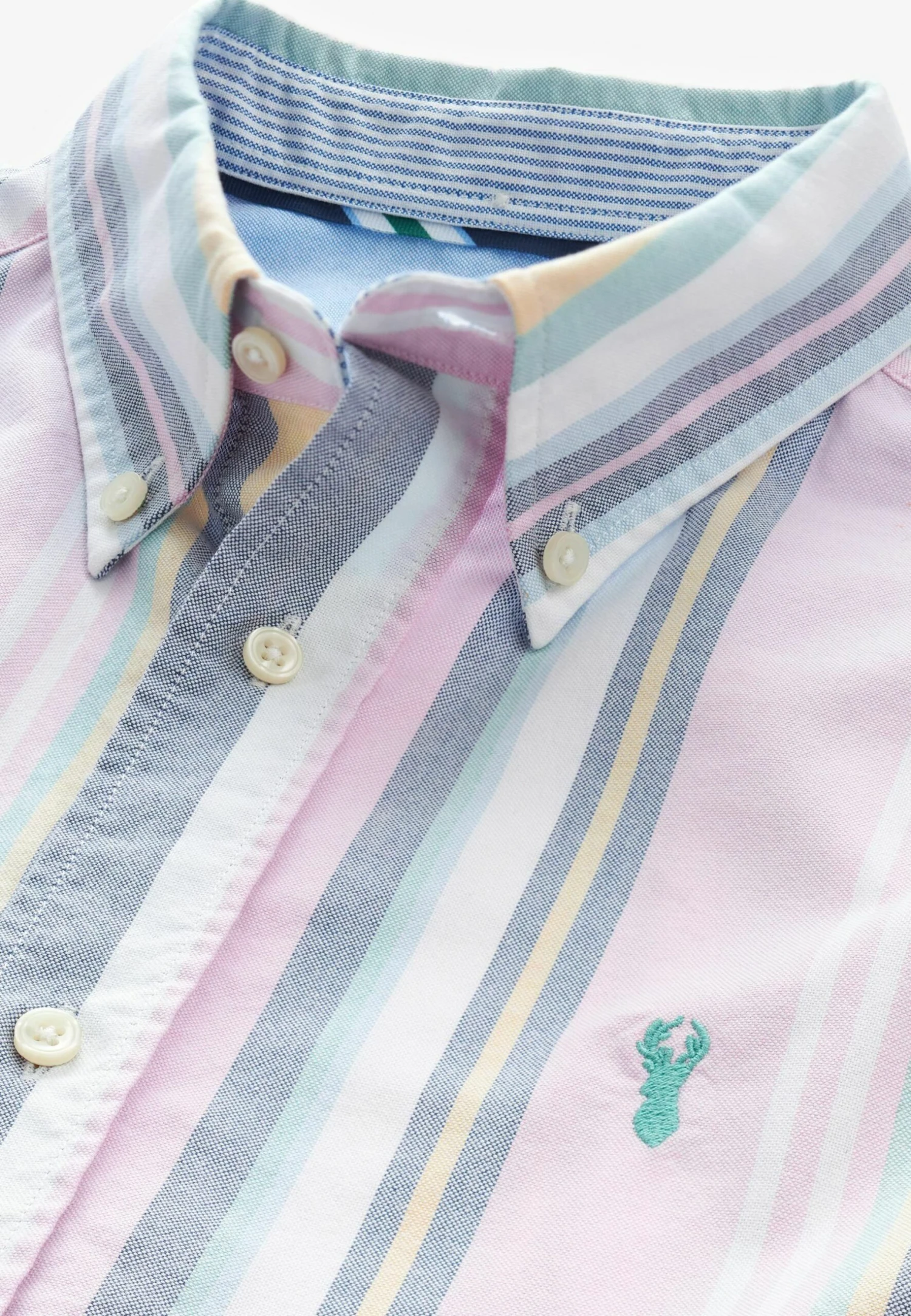 Next Short Sleeve Stripe Oxford Standard - Overhemd - Pink - Afbeelding 6