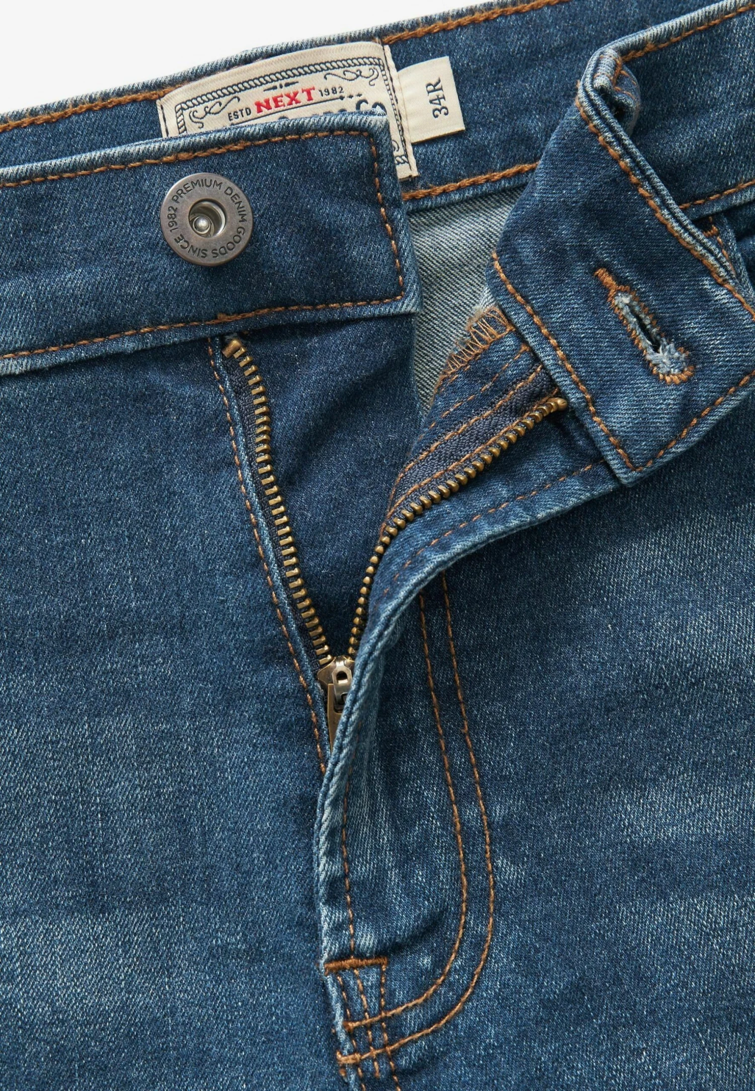 Next Stretch Straight Fit- Jeansshort - Mid Blue - Afbeelding 2