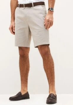 Next Belted Straight Fit - Shorts - Stone Brown