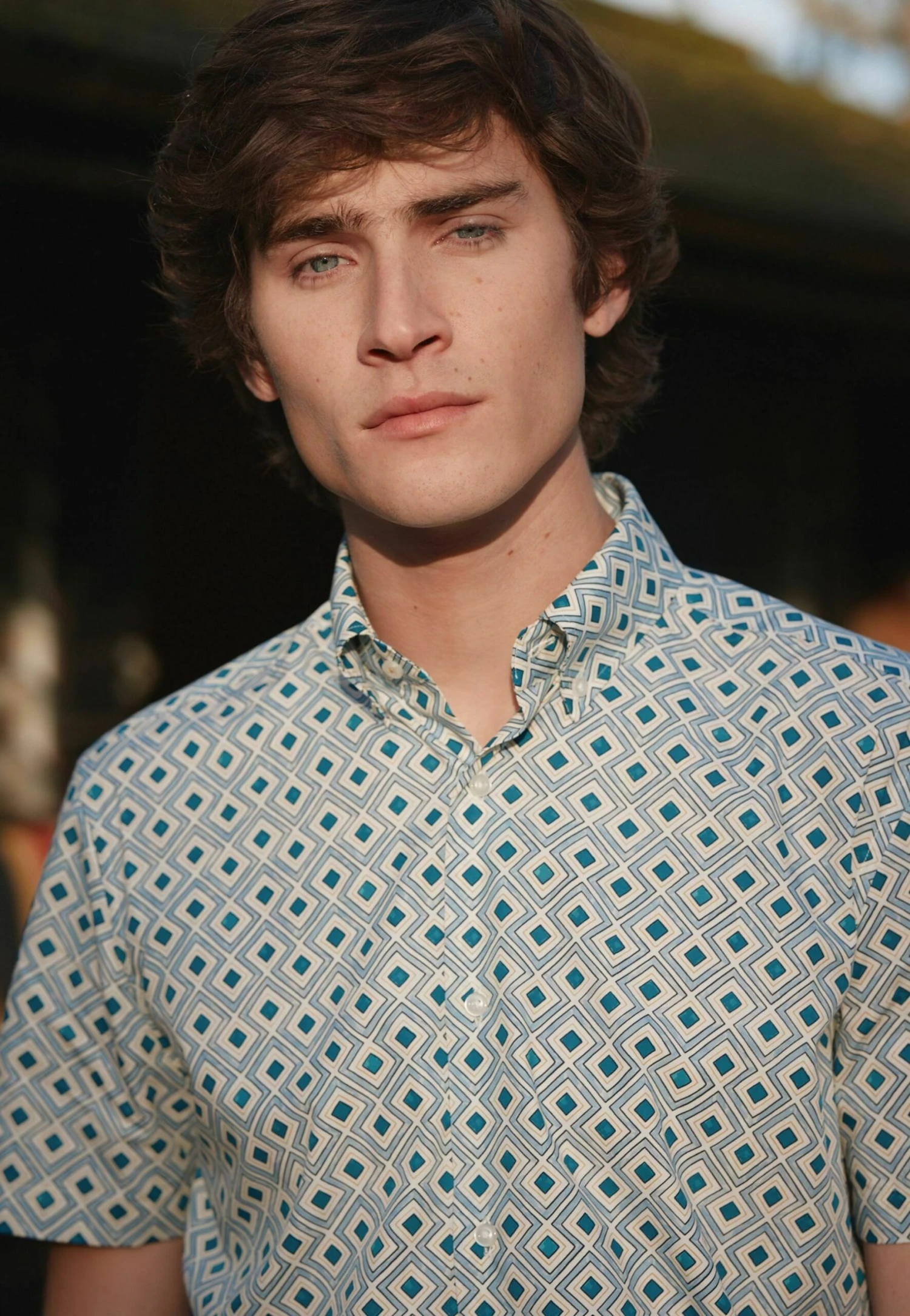 Next Printed Trimmed - Overhemd - Blue Yellow Geometric - Afbeelding 4