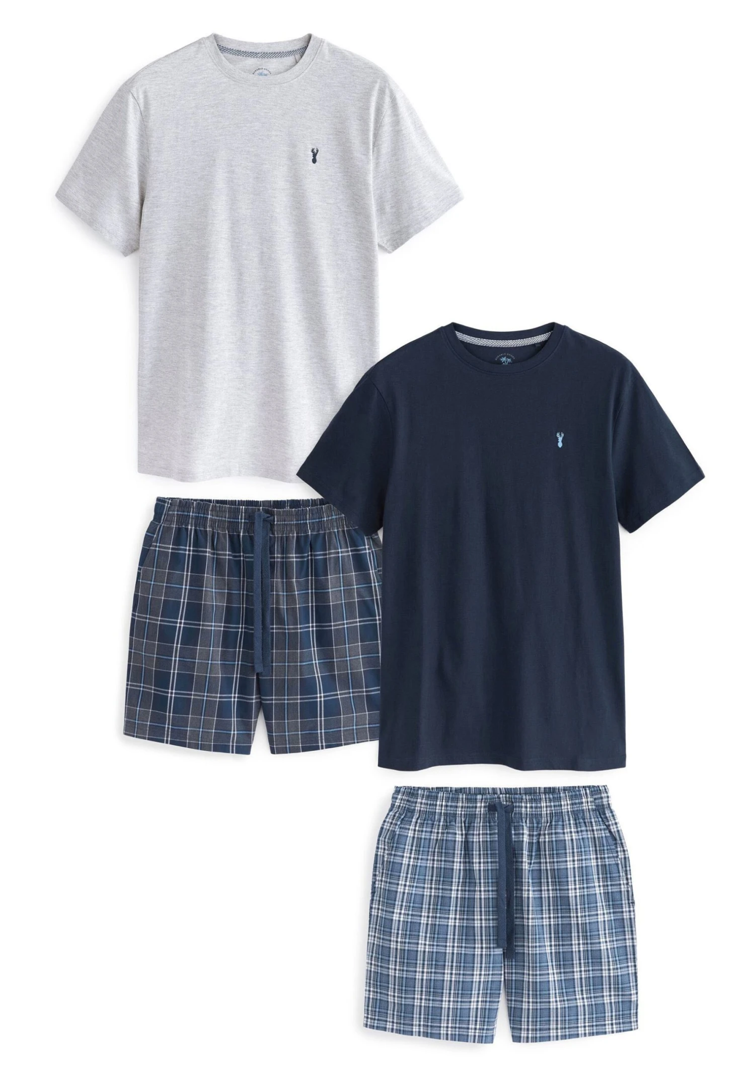 Next Lightweight Sets 2 Pack - Pyjama - Navy Blue/Grey Check - Afbeelding 5