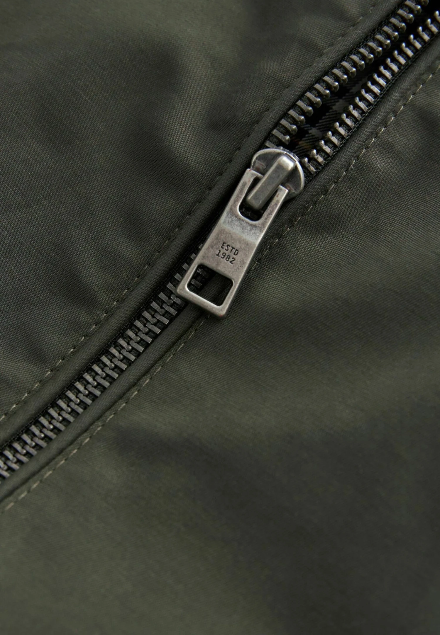 Next Shower Resistant Check Harrington- Jas - Khaki Green - Afbeelding 4