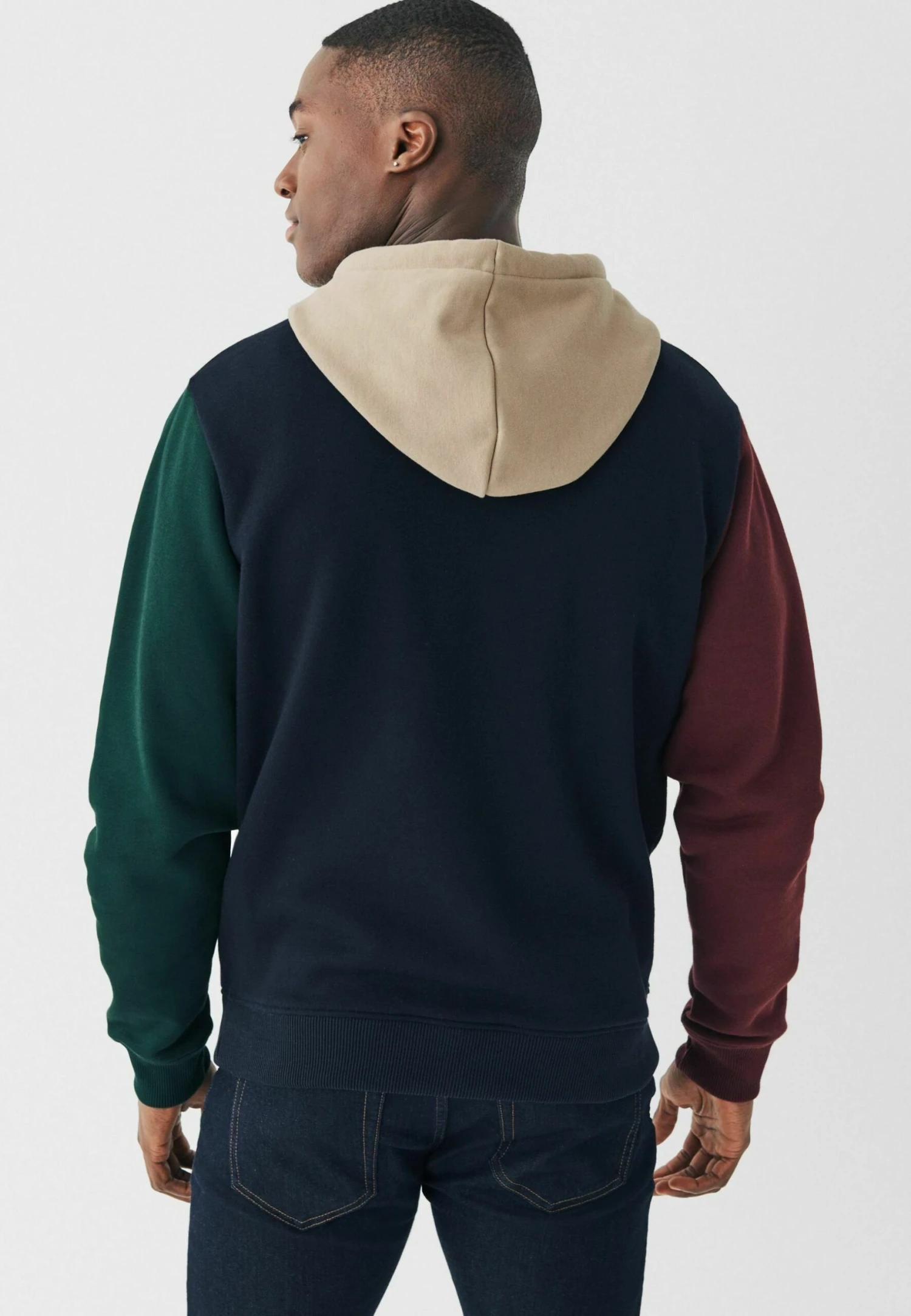 Next Dip Dye Overhead - Hoodie - Navy Blue Sleeve Block - Afbeelding 3