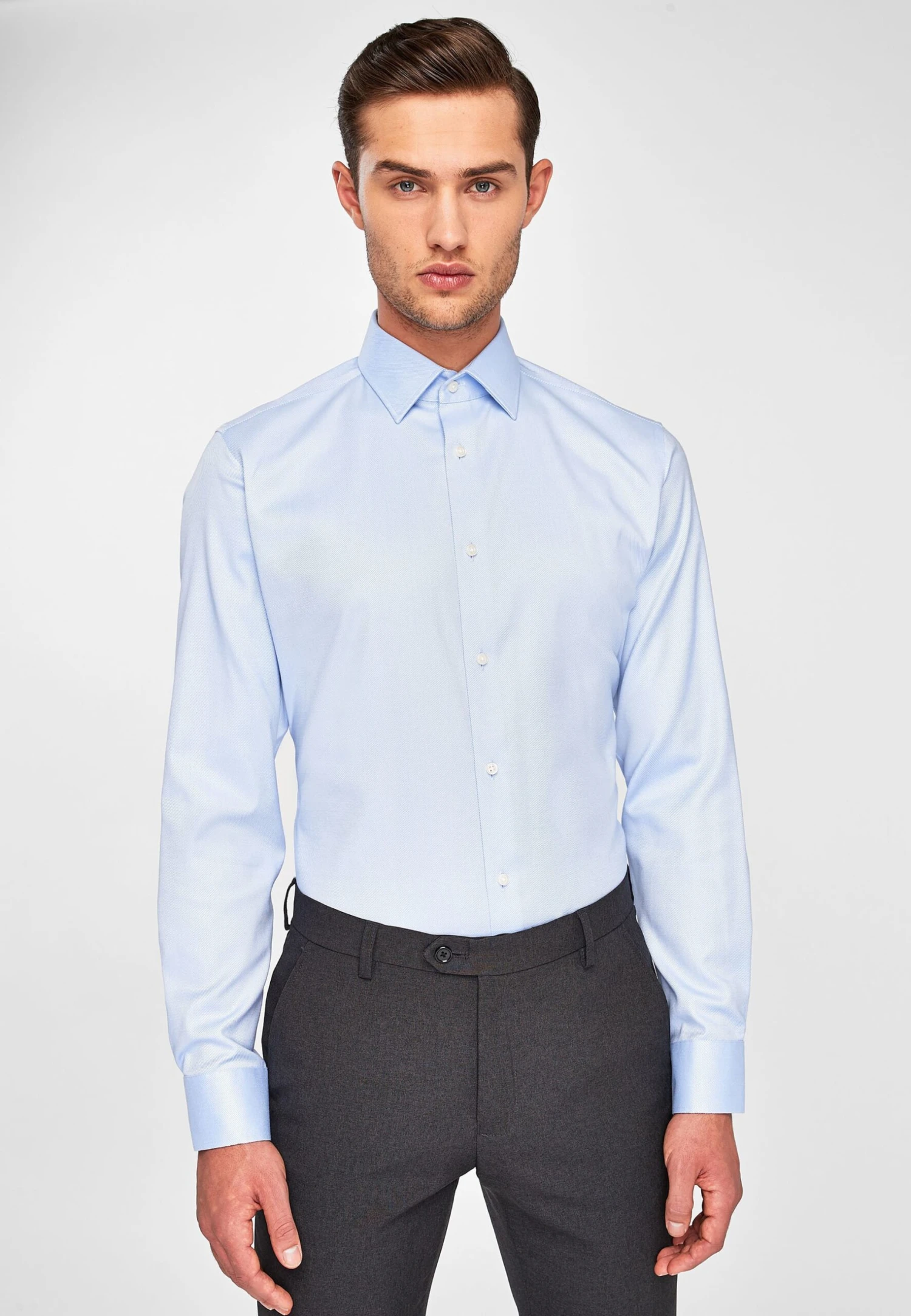 Next Slim Fit - Zakelijk Overhemd - Mottled Blue