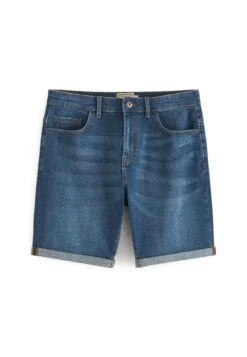 Next Stretch Straight Fit- Jeansshort - Mid Blue