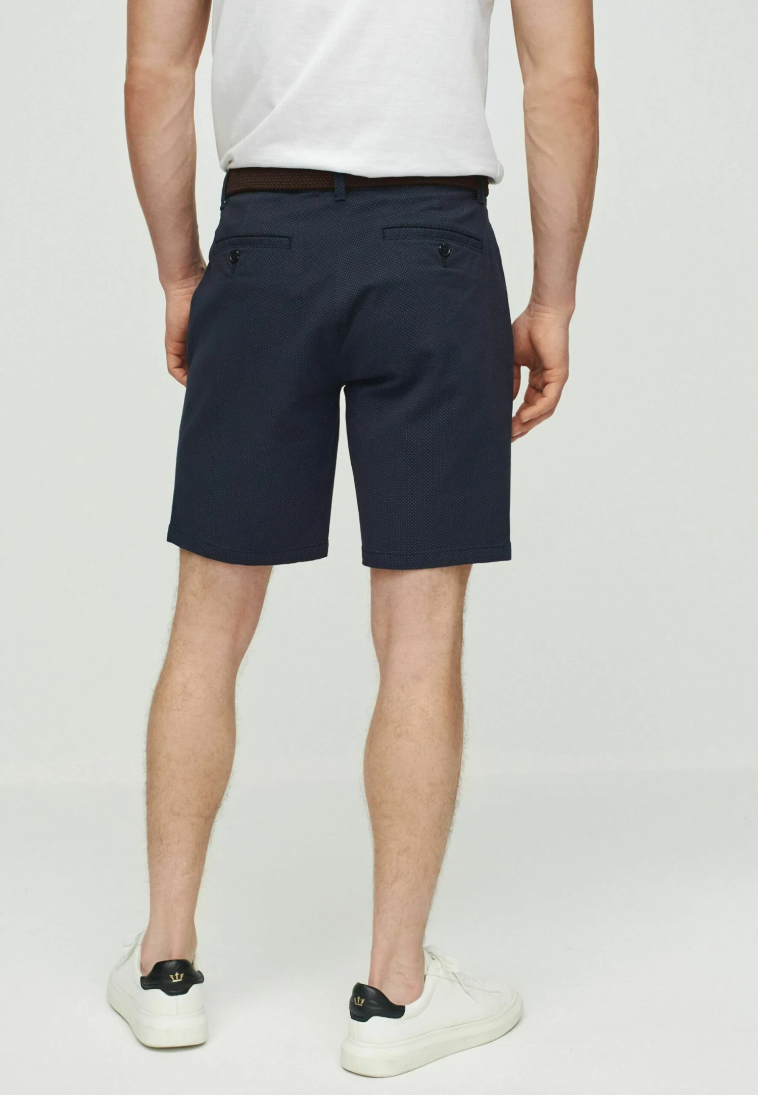 Next Belted Straight Fit - Shorts - Navy Blue Print - Afbeelding 2