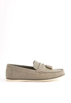 Next Embossed Tassel Standard - Mocassins - Grey