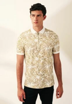 Next Print Standard - Poloshirt - Gold Paisley