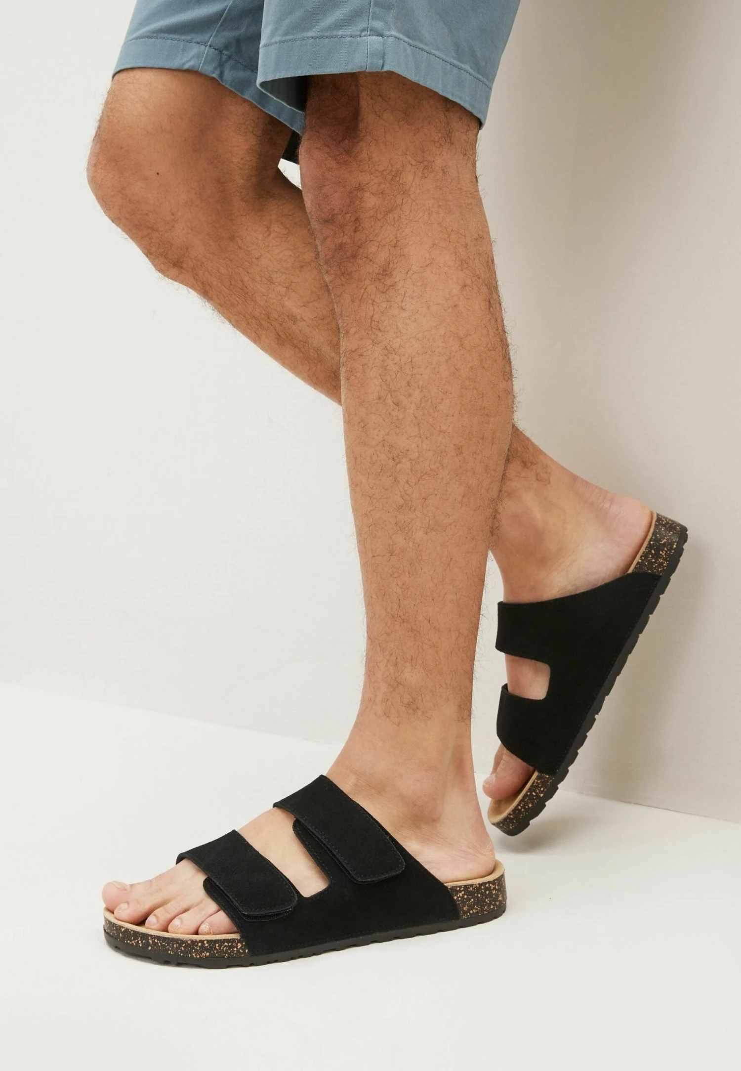 Next Easy Fastening Double Strap Standard - Muiltjes - Black