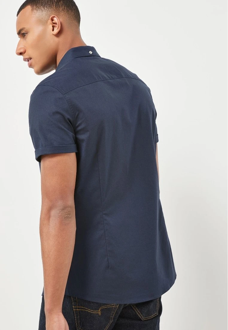 Next Short Sleeve Stretch Oxford - Overhemd - Blue - Afbeelding 2