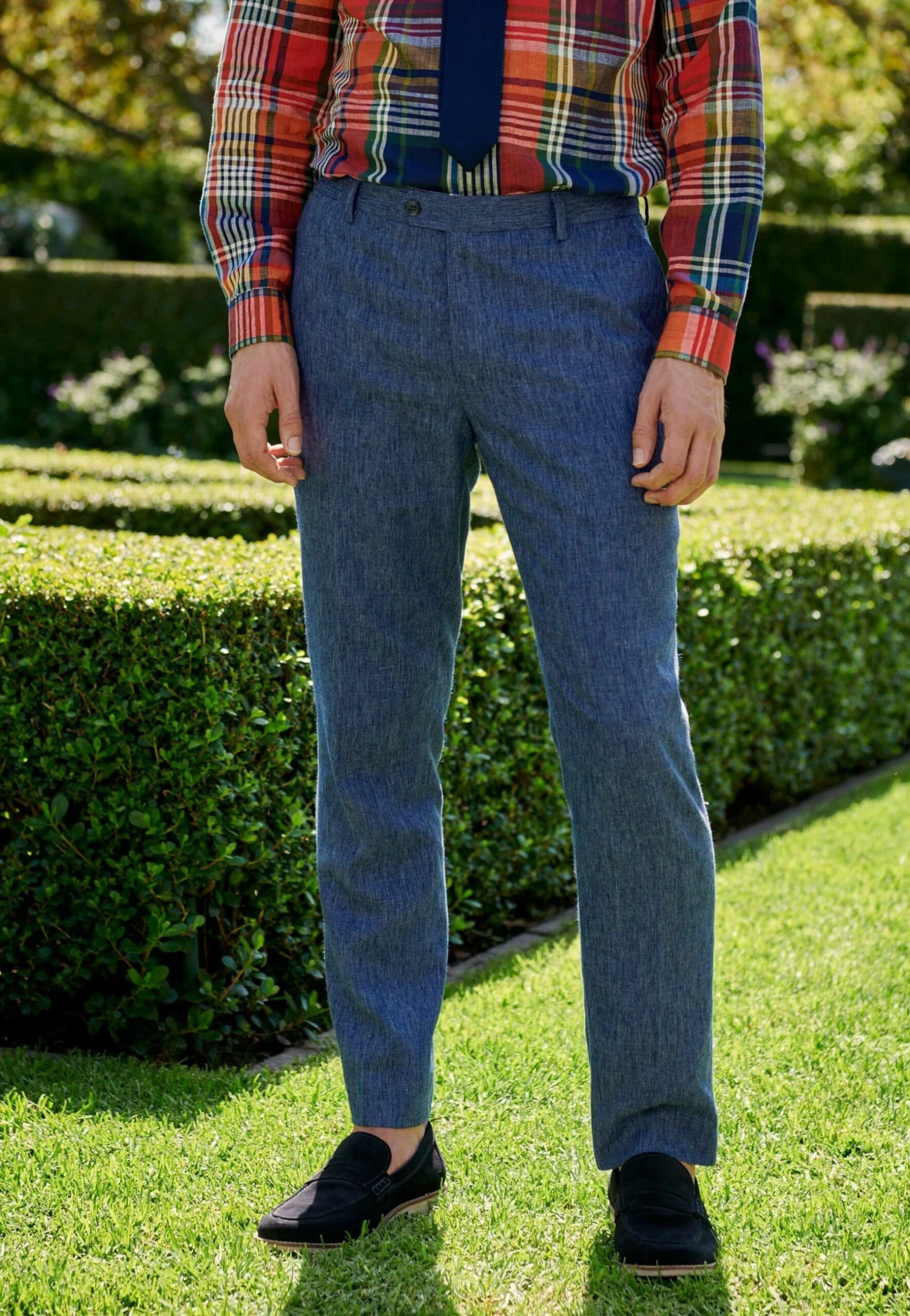 Next Tailored Fit Standard - Broek - Navy