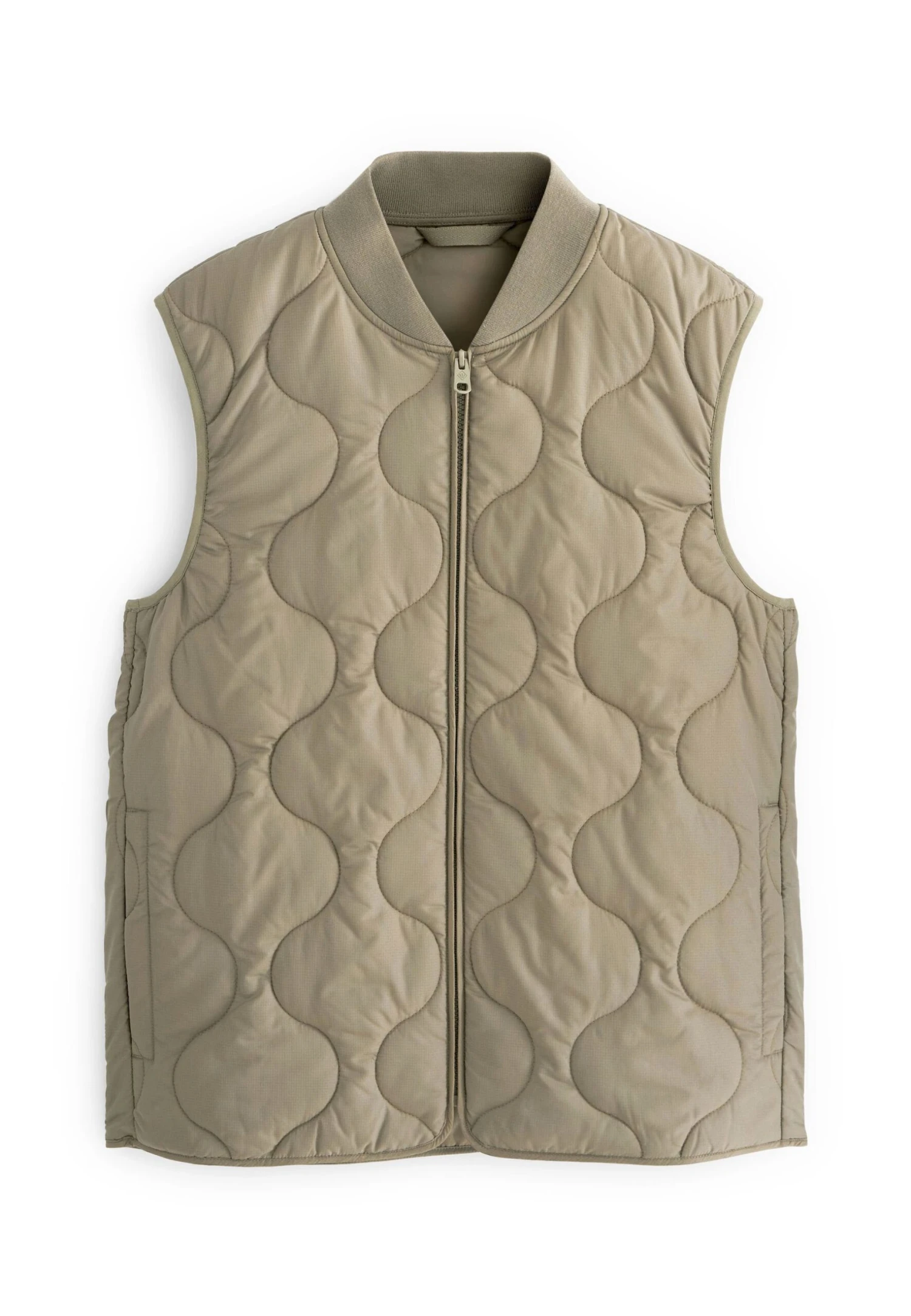 Next Shower Resistant Quilted Gilet Standard - Bodywarmer - Stone Natural - Afbeelding 6