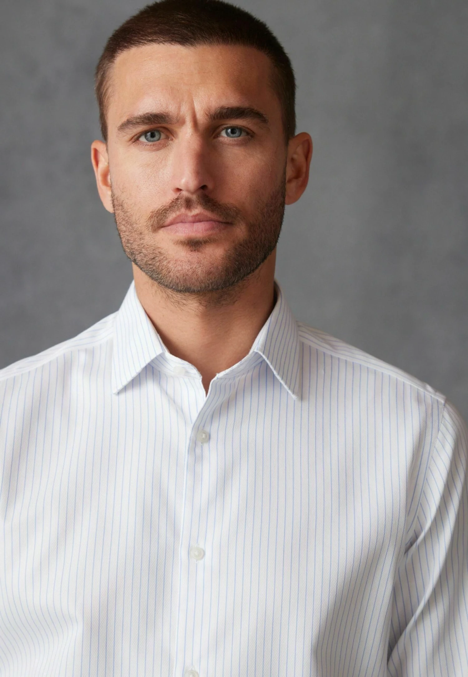 Next Signature Super Single Cuff - Overhemd - White Blue Stripe - Afbeelding 3