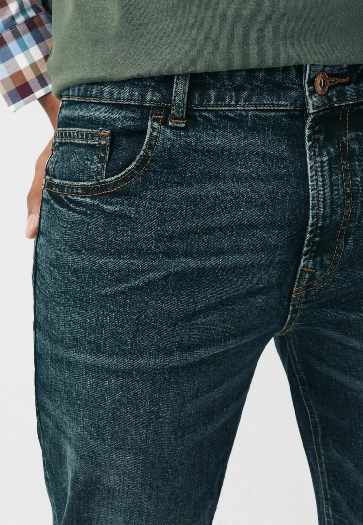 Next Essential Stretch - Straight Leg Jeans - Blue - Afbeelding 3