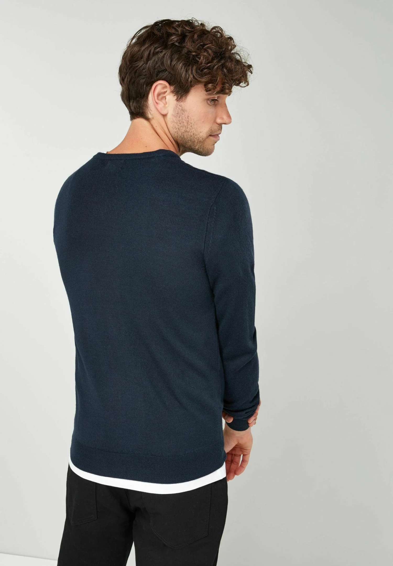 Next Soft Touch V-Neck - Trui - Navy Blue - Afbeelding 2