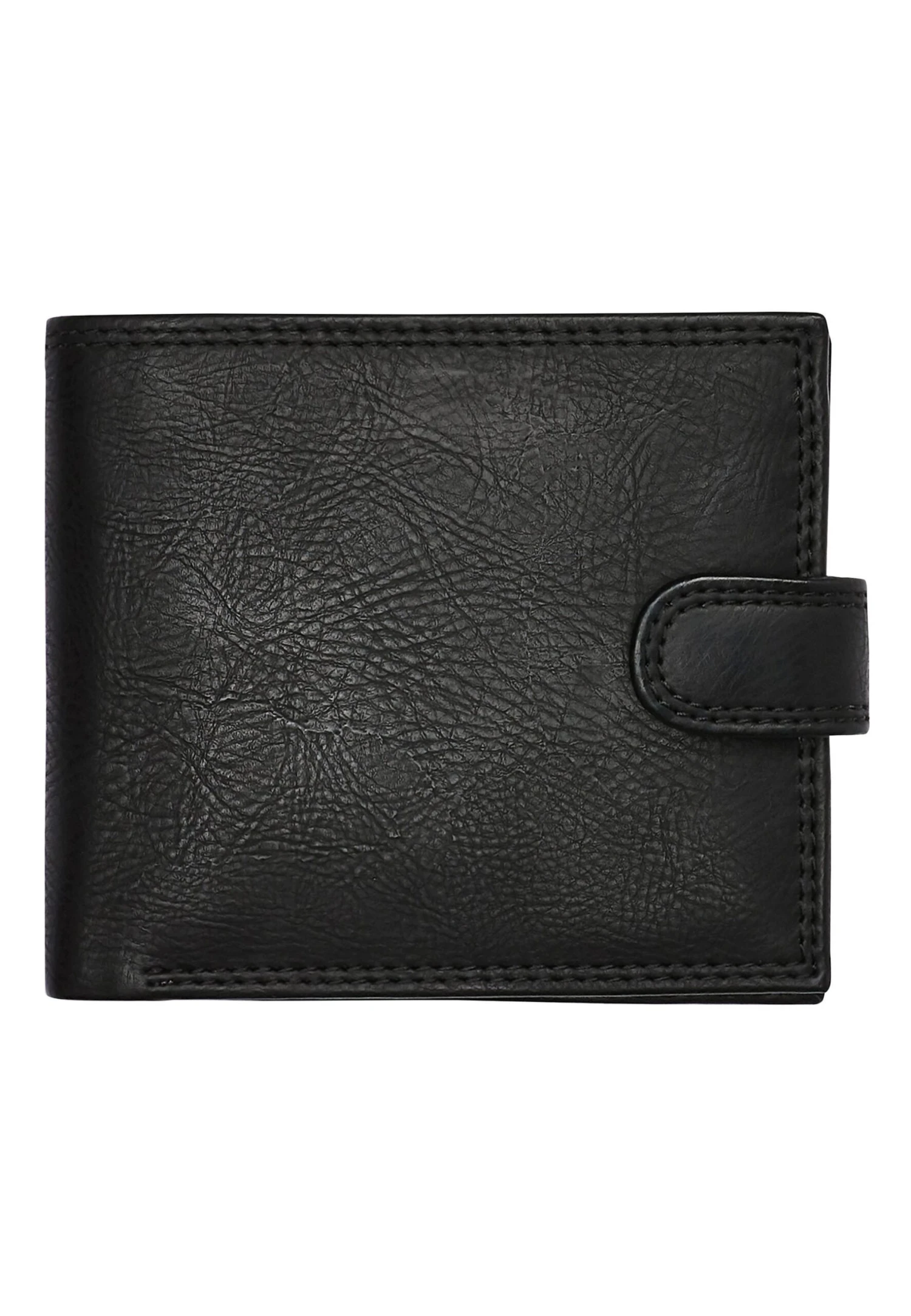 Next Black Pu Popper Front Wallet - Portemonnee - Black