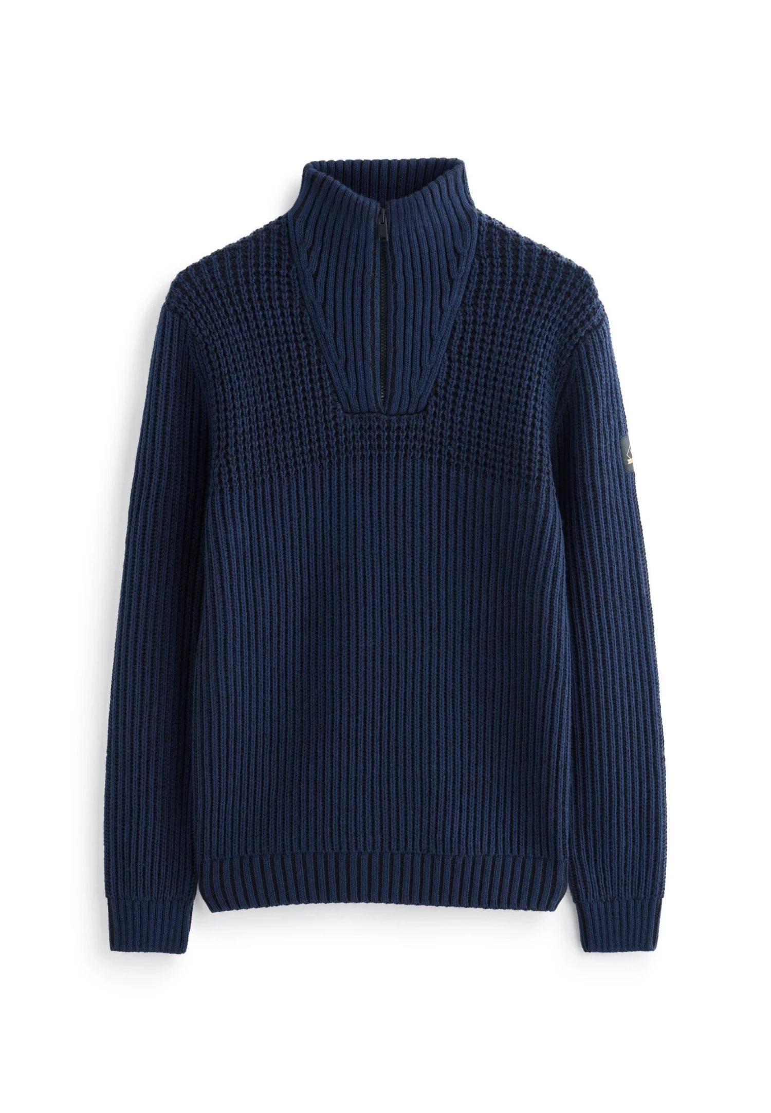 Next Plaited Zip Neck Standard - Trui - Blue - Afbeelding 4