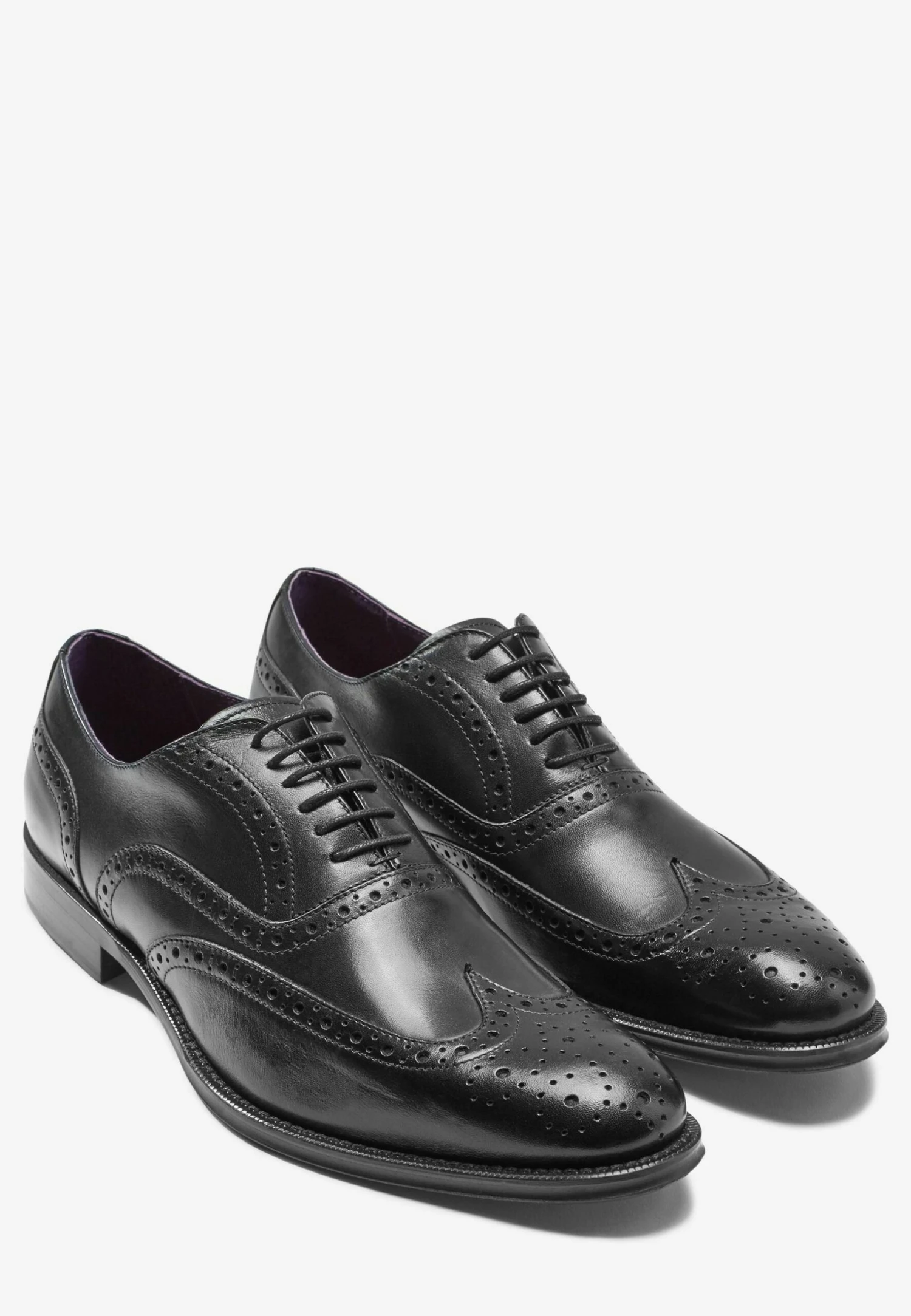 Next Signature Italian Wing Cap Brogues Wide Fit - Veterschoenen - Black - Afbeelding 2