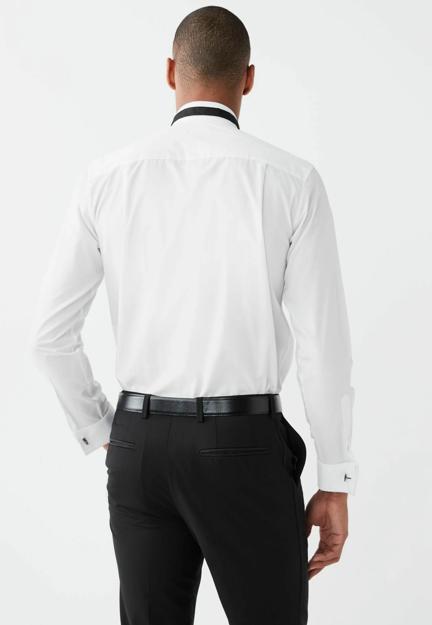 Next Easy Care Wing Collar Double Cuff - Zakelijk Overhemd - White