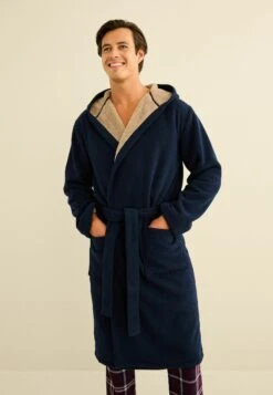 Next Borg Hooded Standard - Badjas - Navy Blue