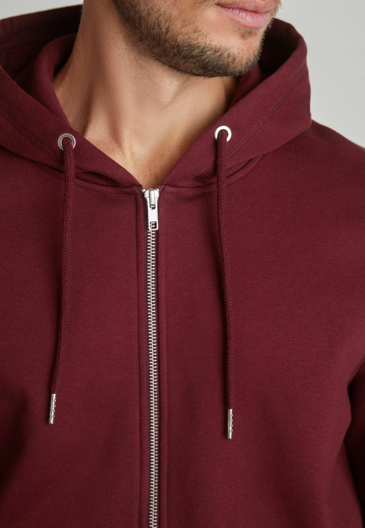 Next Zip Through - Sweater Met Rits - Burgundy Red - Afbeelding 3
