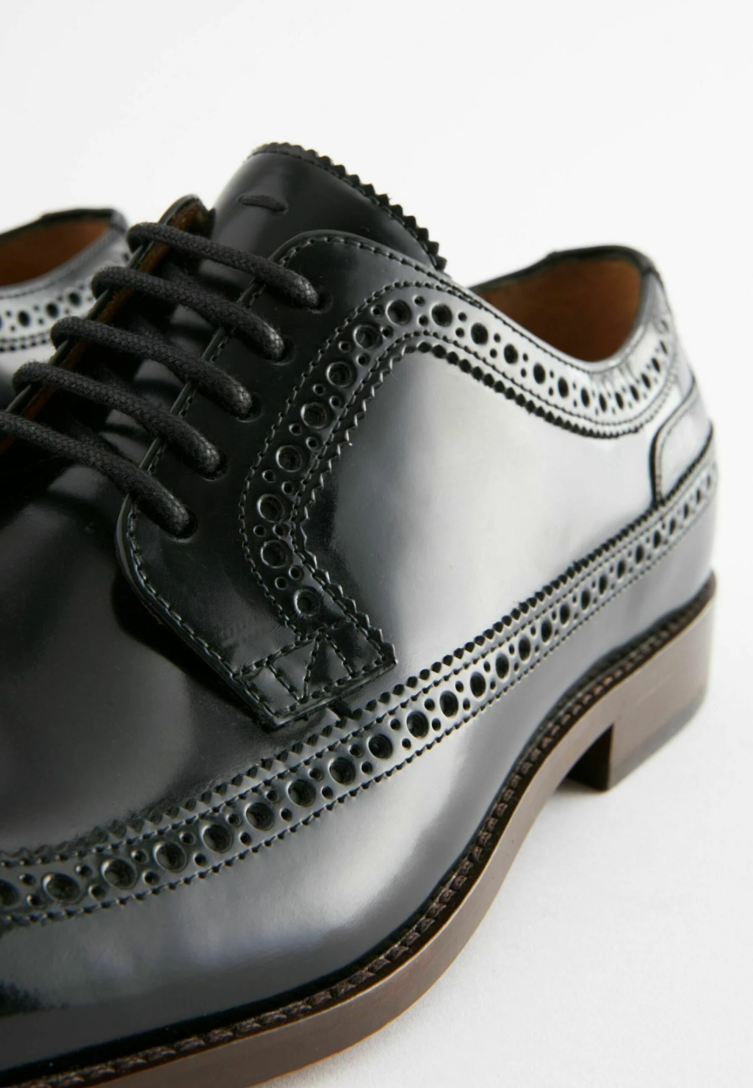 Next Hi-Shine Brogues Standard - Veterschoenen - Black - Afbeelding 4