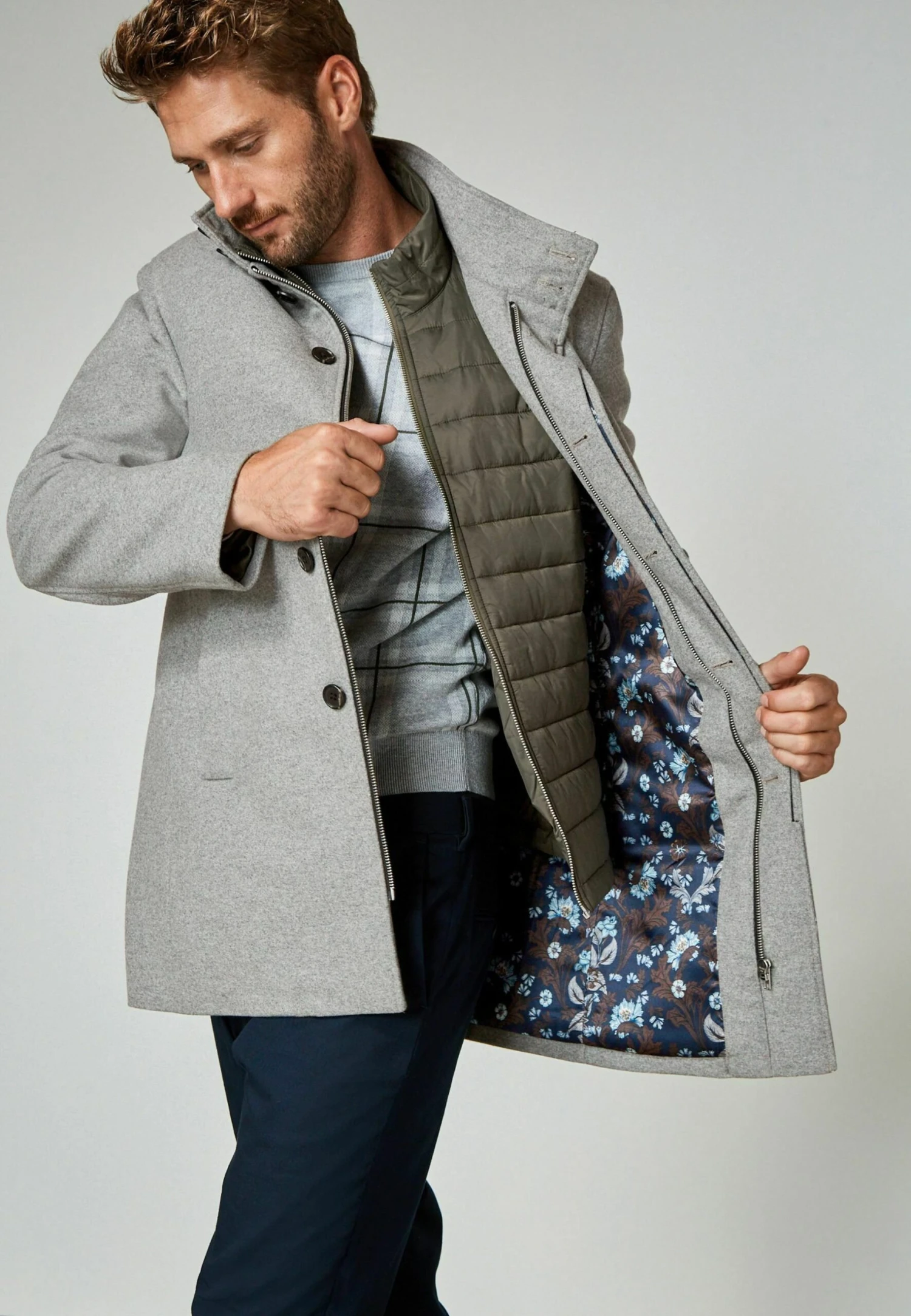 Next Signature Italian Rich With Removable Gile - Mantel - Light Grey - Afbeelding 7