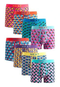 Next A-Front 8 Pack - Onderbroeken - Blue Pink Geo