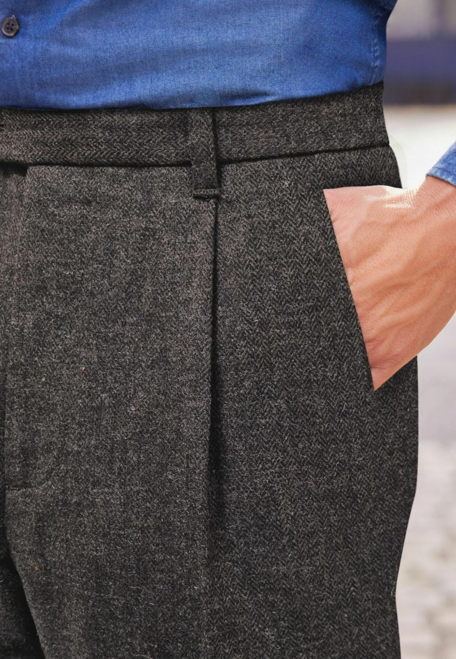 Next Pleated Nova Fides Formal Tapered Fi - Broek - Brown - Afbeelding 4