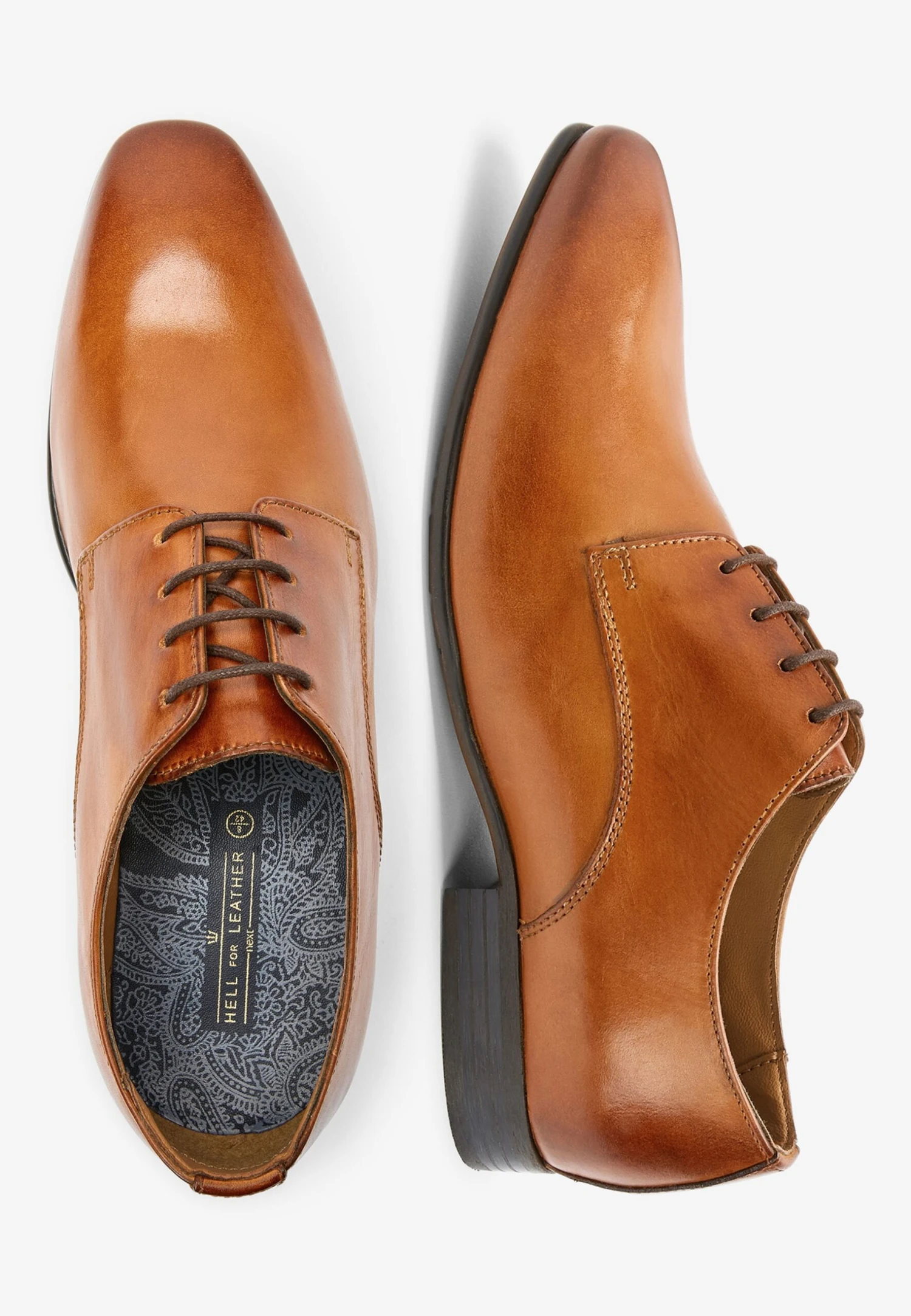 Next Tan Derby Shoes - Veterschoenen - Mottled Brown - Afbeelding 2