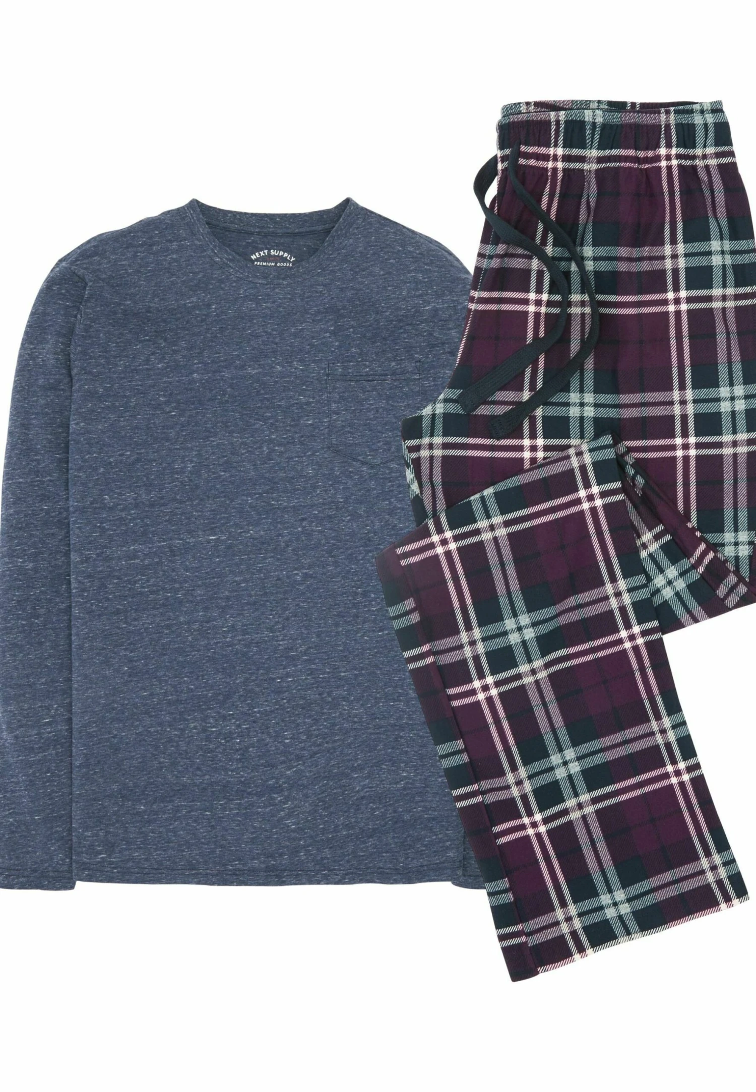 Next Motion Flex Cosy - Pyjama - Blue Plum Red Check - Afbeelding 4
