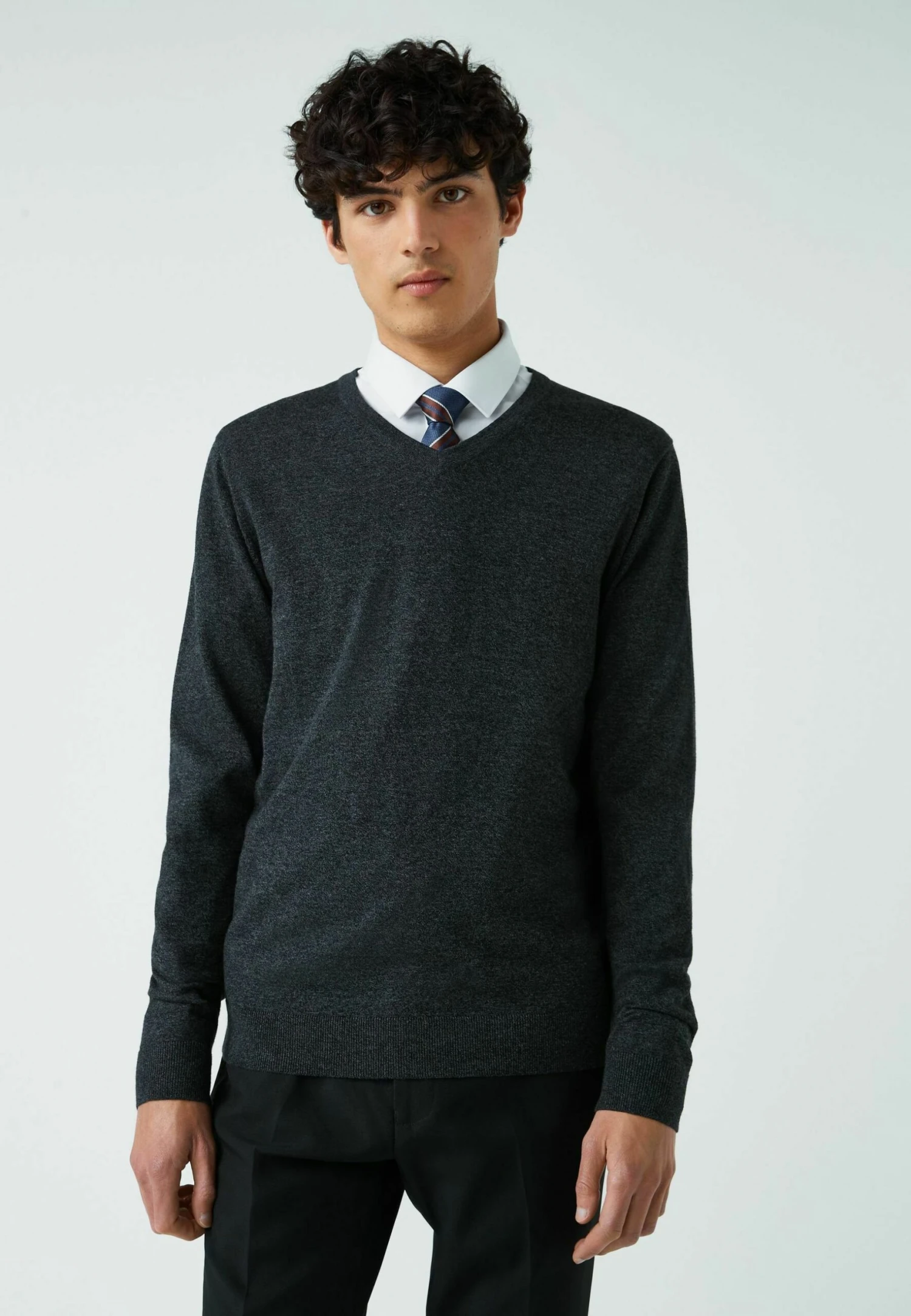 Next Rich V-Neck - Trui - Charcoal Grey