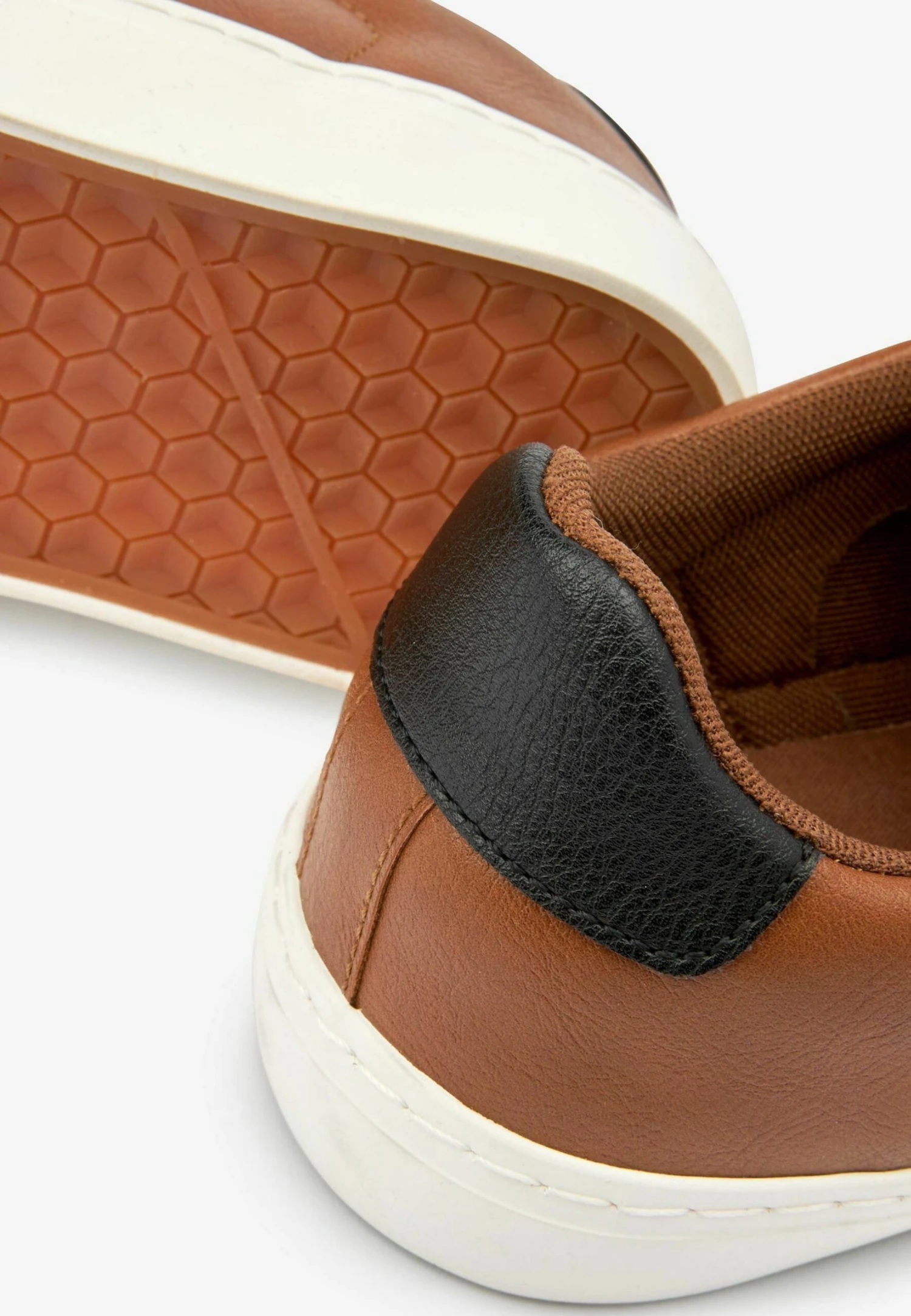 Next Perforated Side Wide Fit - Sneakers Laag - Tan Brown - Afbeelding 4