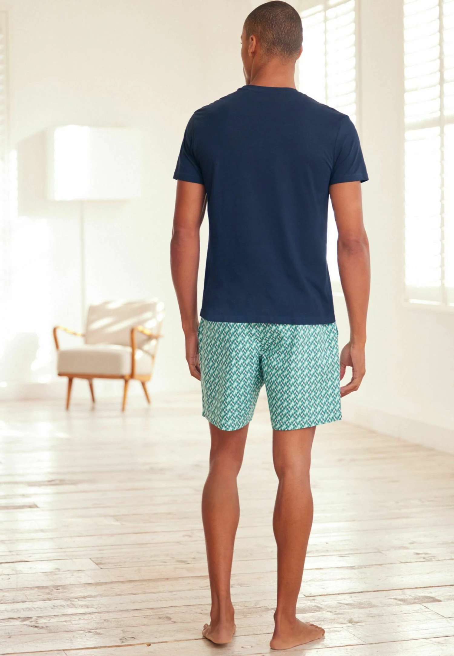 Next Set LightweightStandard - Pyjama - Navy Blue Green Geo - Afbeelding 5