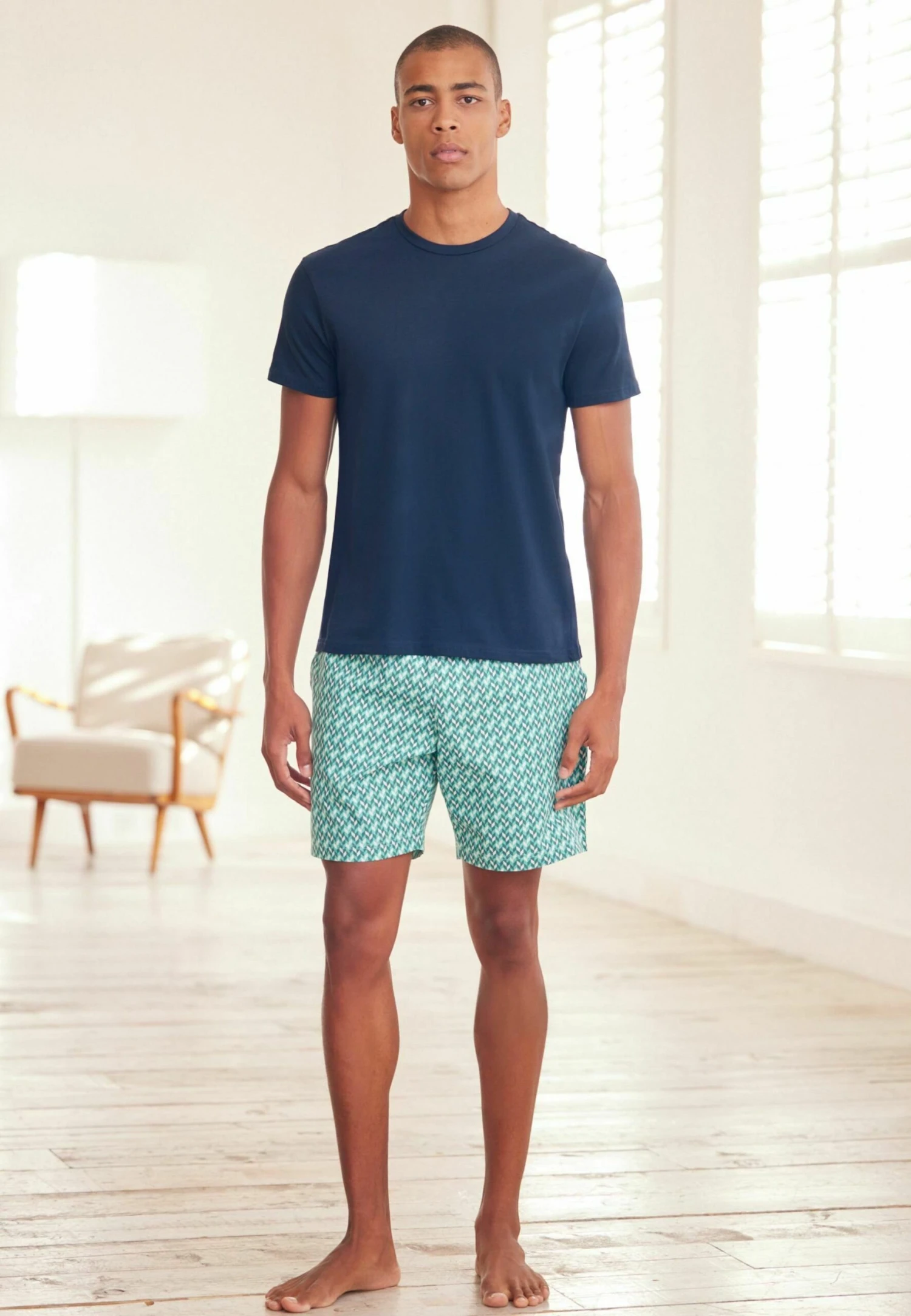 Next Set LightweightStandard - Pyjama - Navy Blue Green Geo - Afbeelding 3