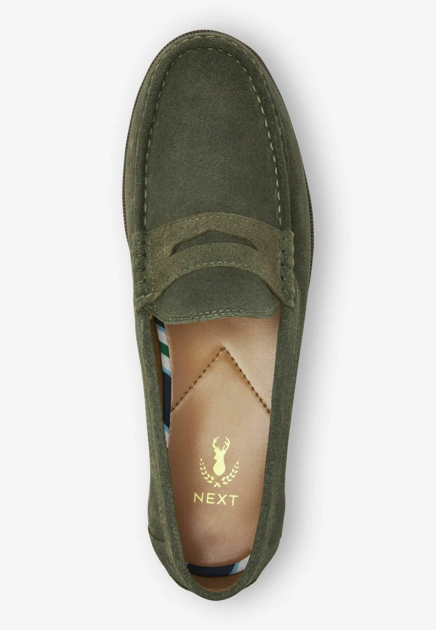 Next Penny - Instappers - Khaki Green Suede - Afbeelding 3